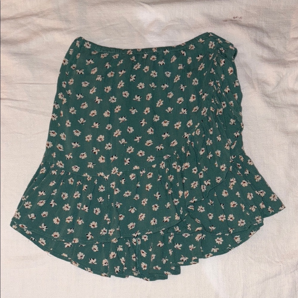 Floral Green Skirt